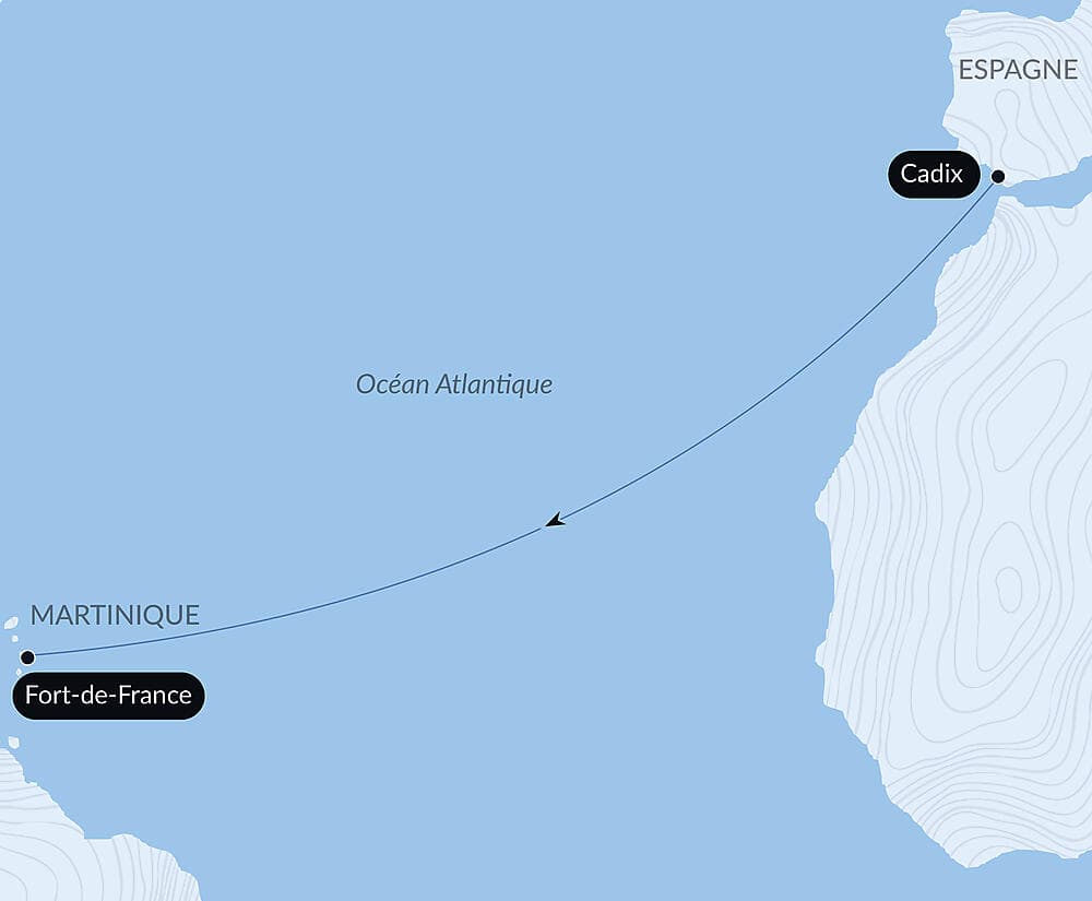 Voyage en Mer : Cadix - Fort de France null