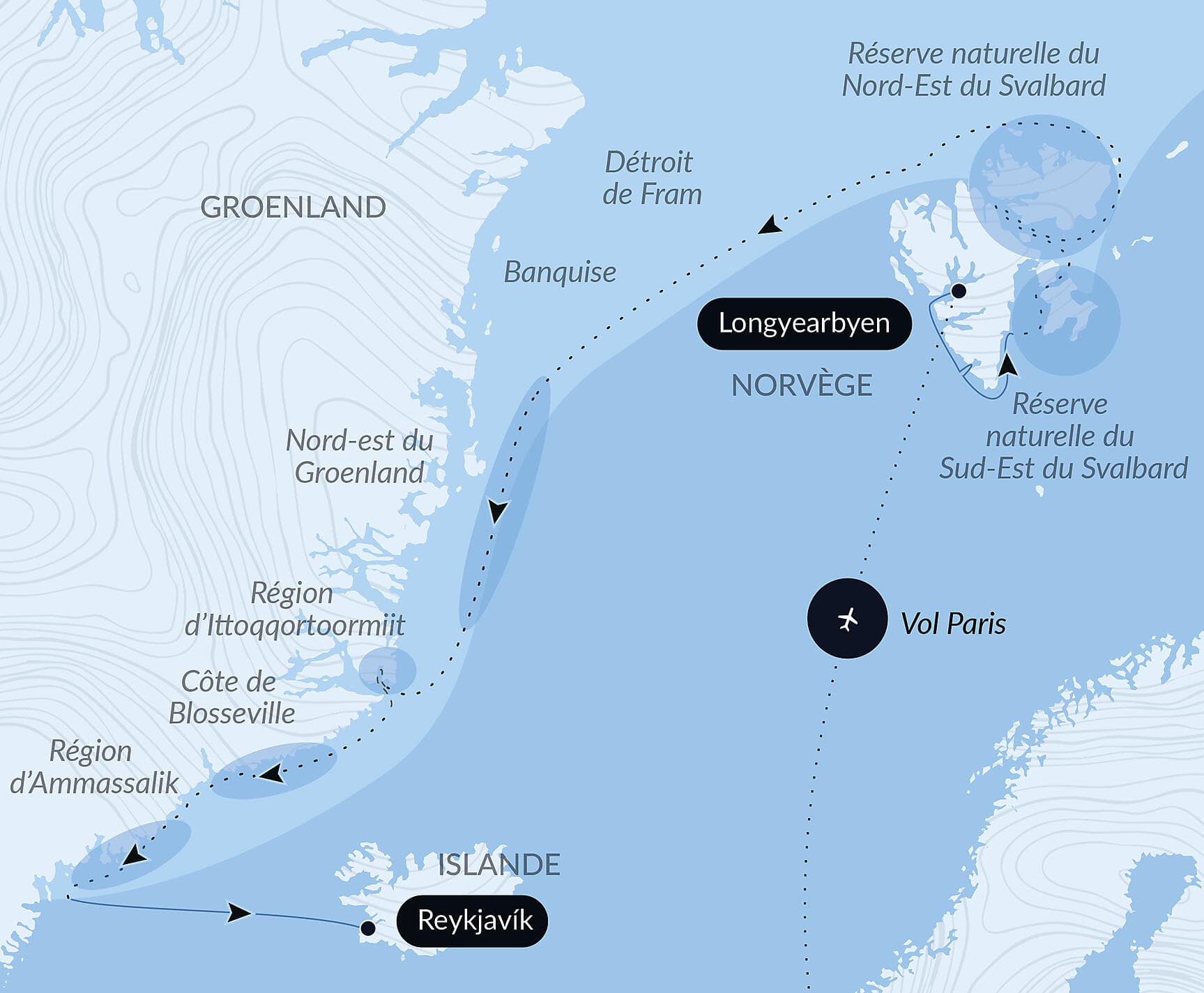 Au cœur des glaces de l'Arctique, du Svalbard au Groenland