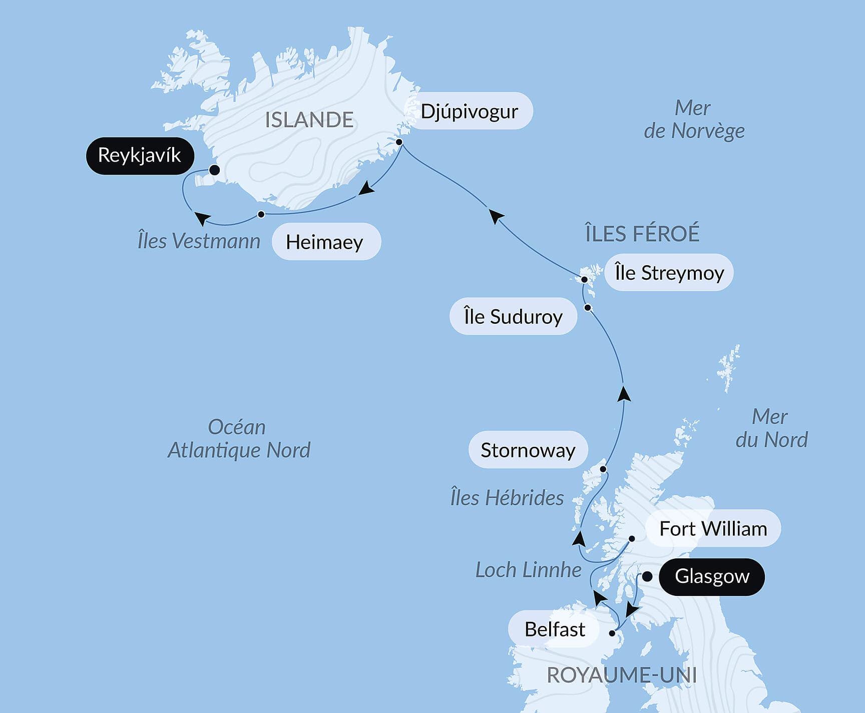 Territoires sauvages d’Écosse, des îles Féroé et d’Islande