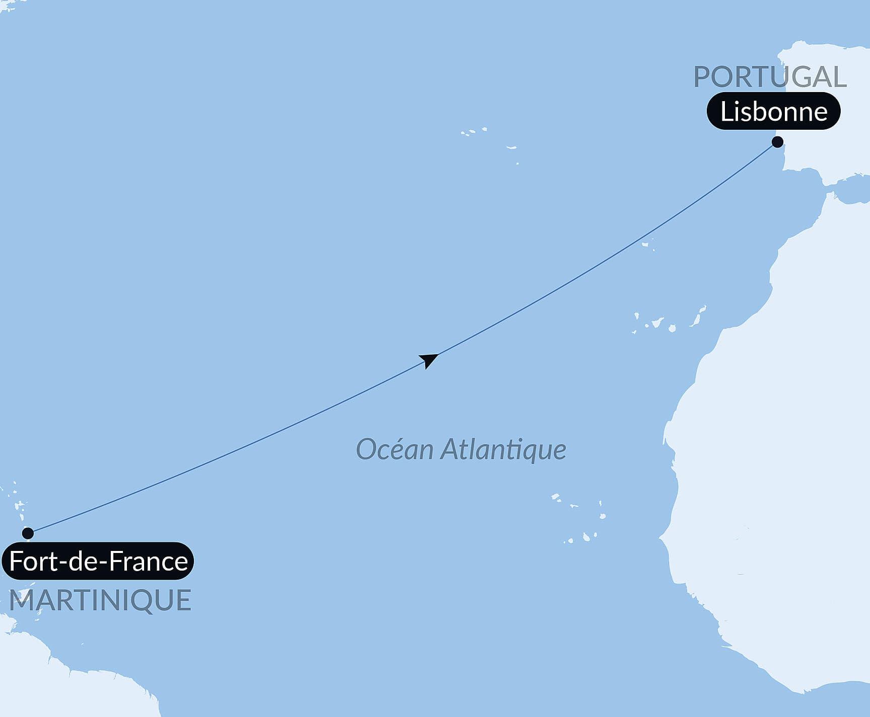 Voyage en Mer : Fort-de-France - Lisbonne
