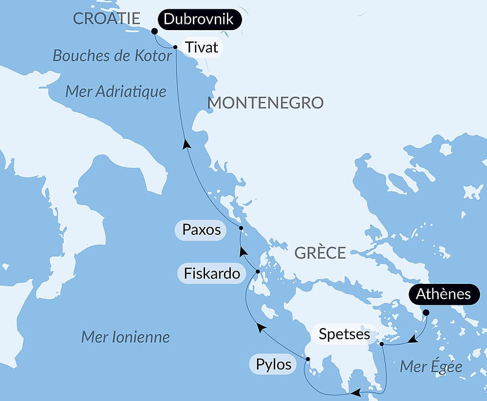 Le Ponant d’île en île, d’Athènes à Dubrovnik