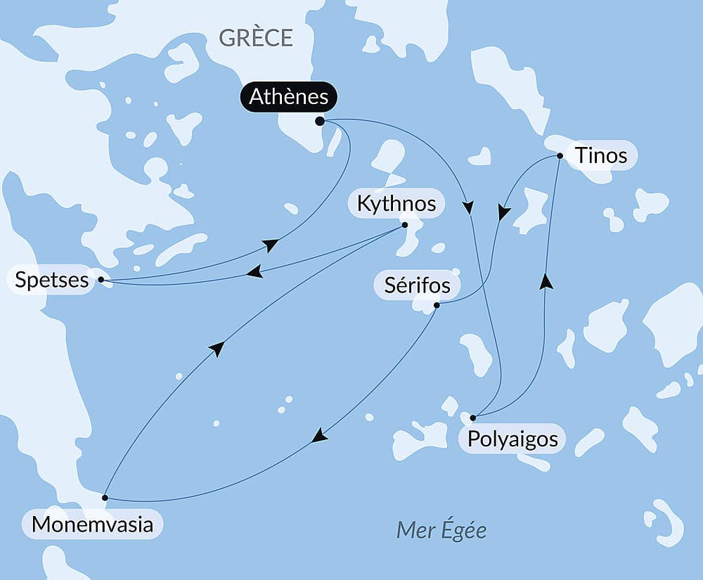 La Grèce méridionale, dans le sillage du Ponant