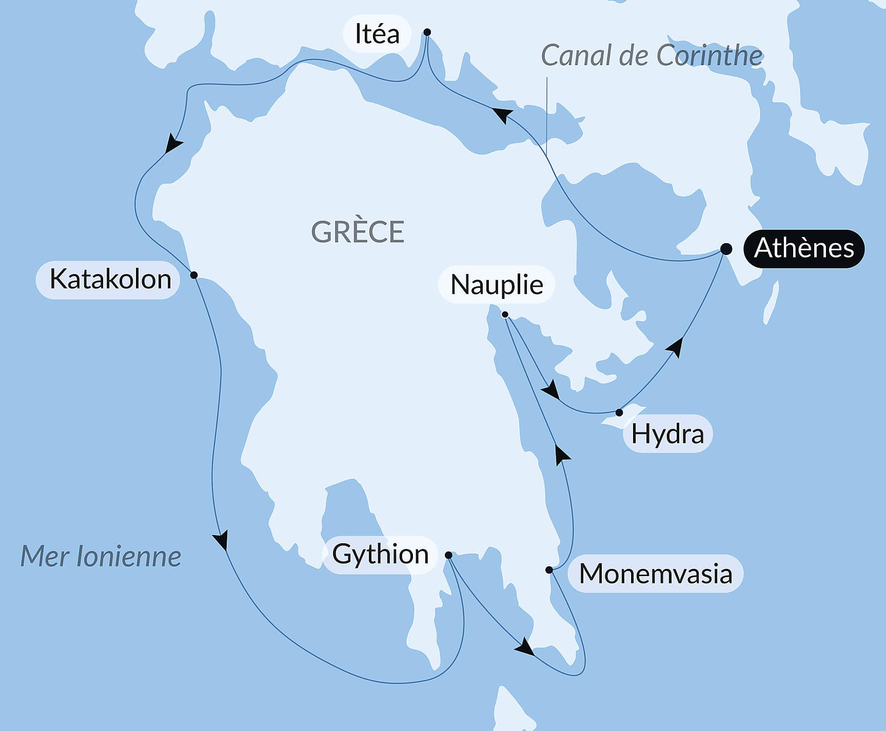 Paysages et sites emblématiques du Péloponnèse