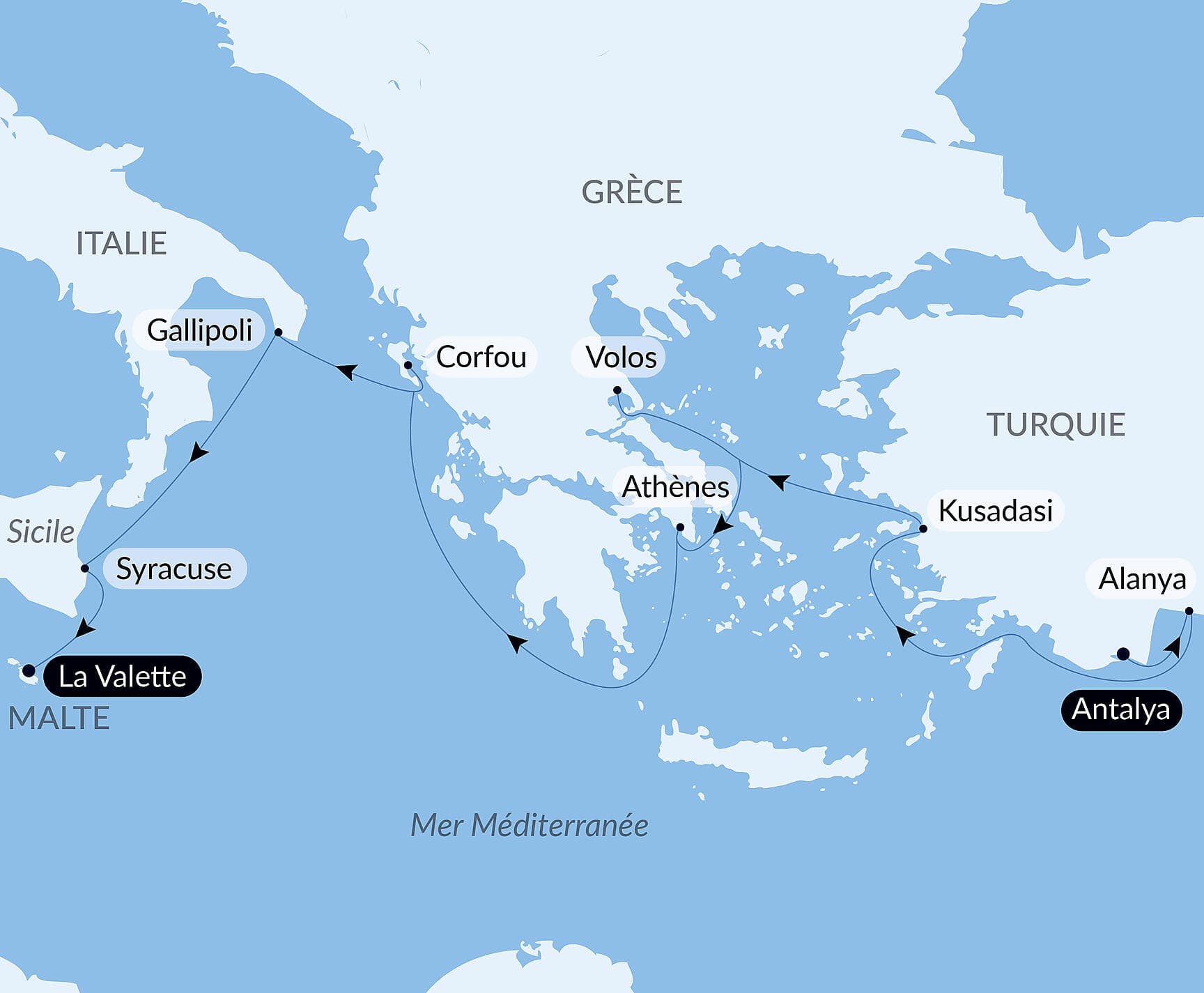 Croisière de la fidélité - La Méditerranée : empreintes des grandes civilisations
