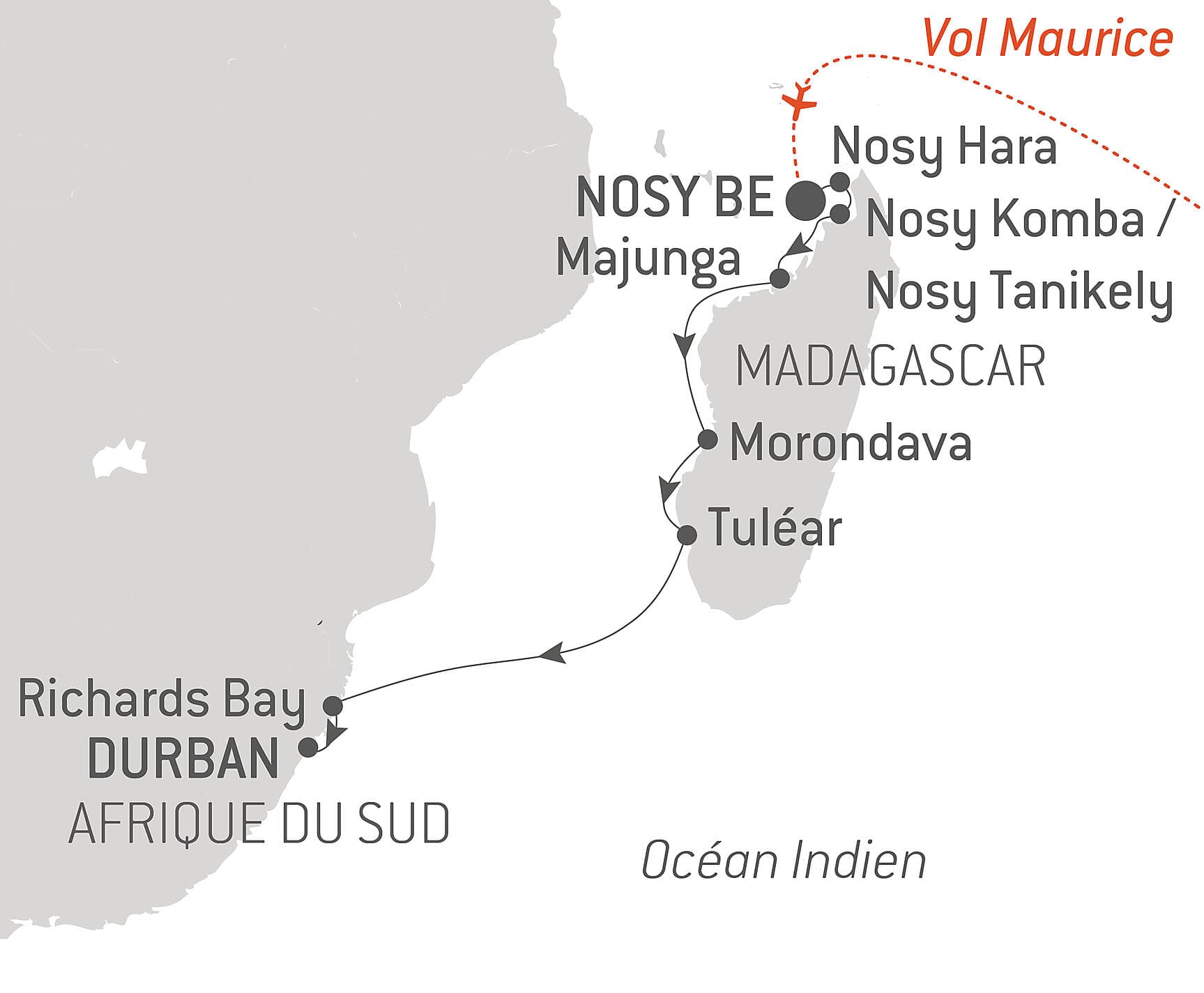 Afrique du Sud et Madagascar