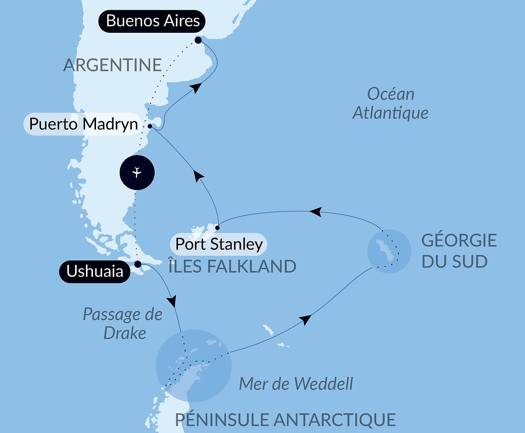 Voyage en terres australes et péninsule Valdés