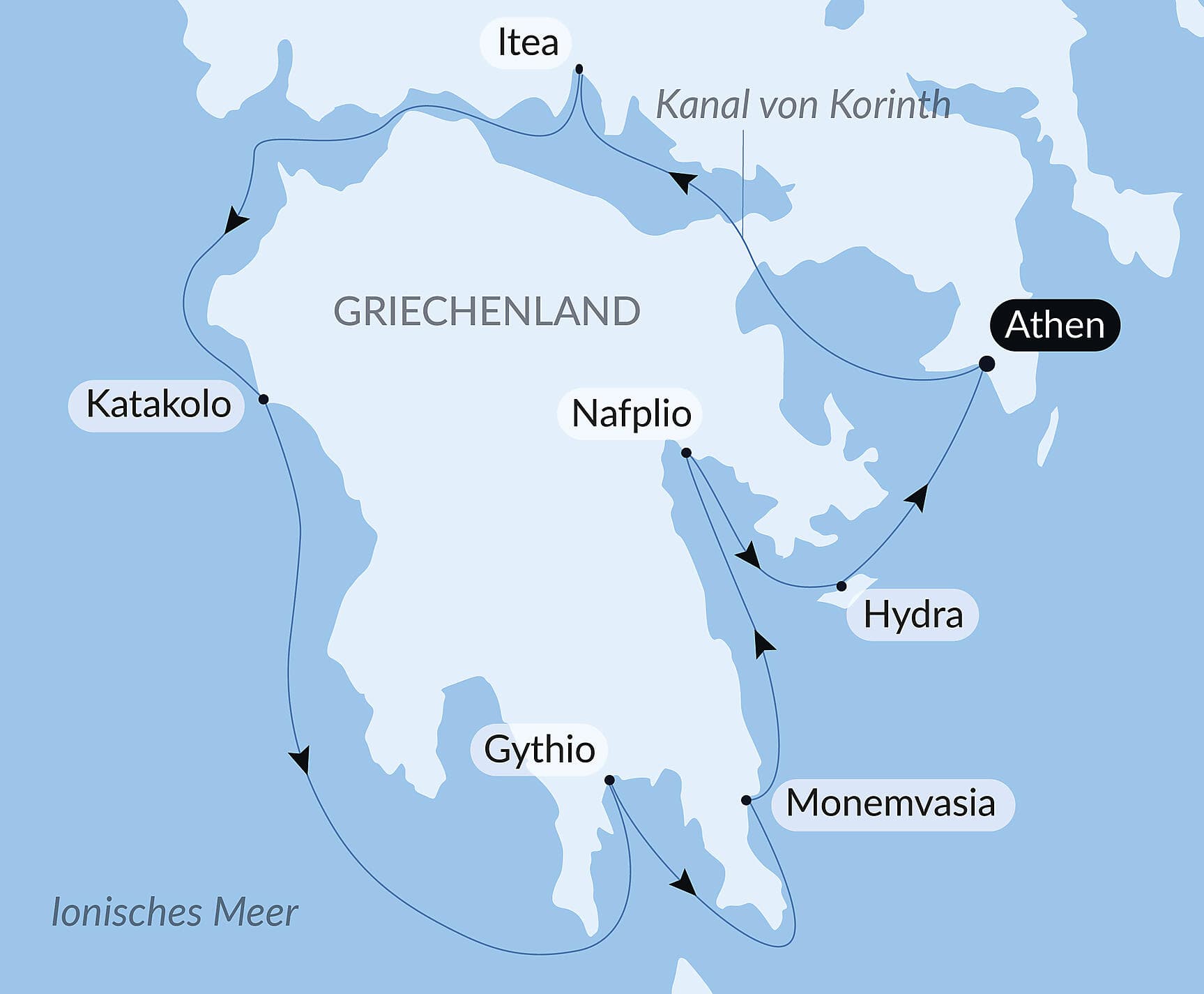 Paysages et sites emblématiques du Péloponnèse