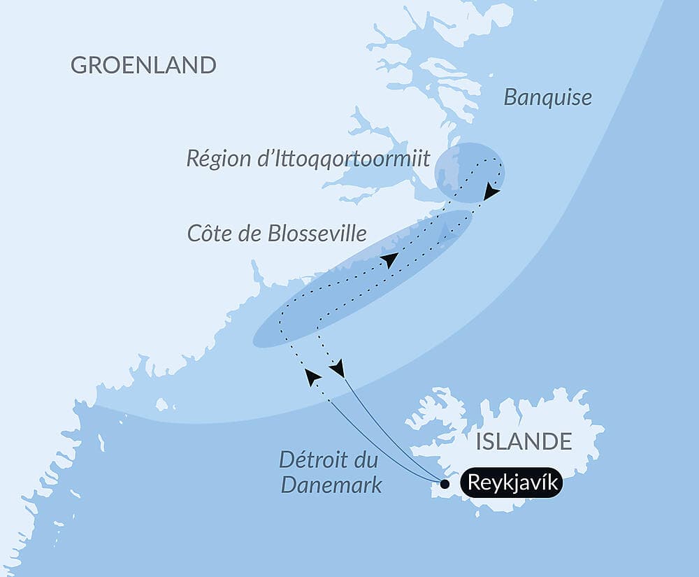 Banquise inexplorée du nord-est du Groenland null