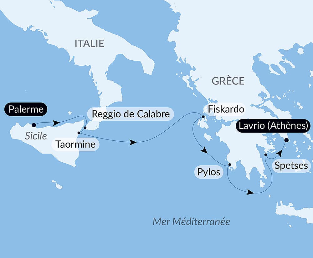 De la Sicile aux îles grecques, sous les voiles du Ponant null