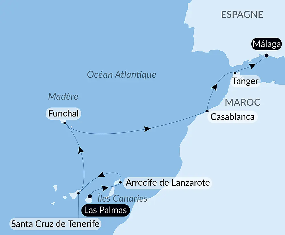 Canaries, Maroc et péninsule ibérique null