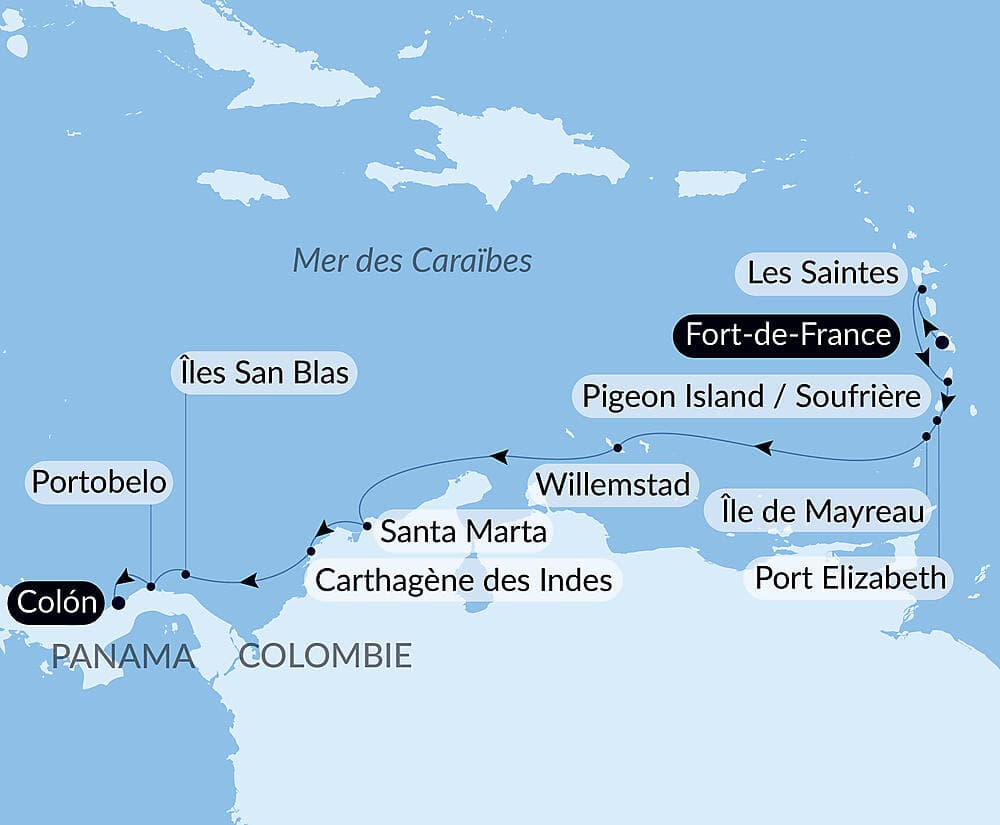 Panama, Colombie et les îles Caraïbes null