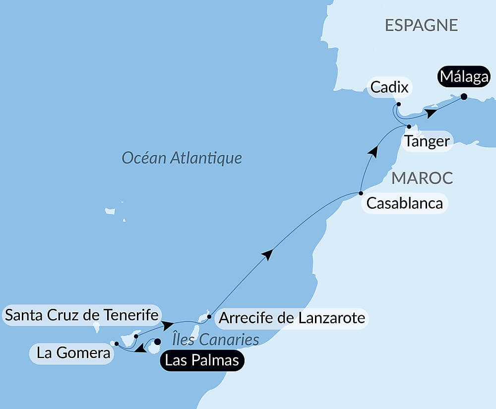 Canaries, Maroc et péninsule ibérique null