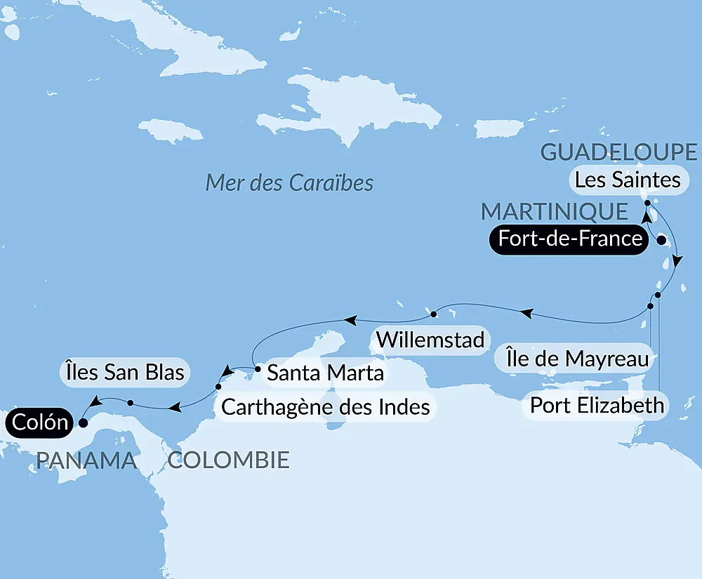 Panama, Colombie et les îles Caraïbes